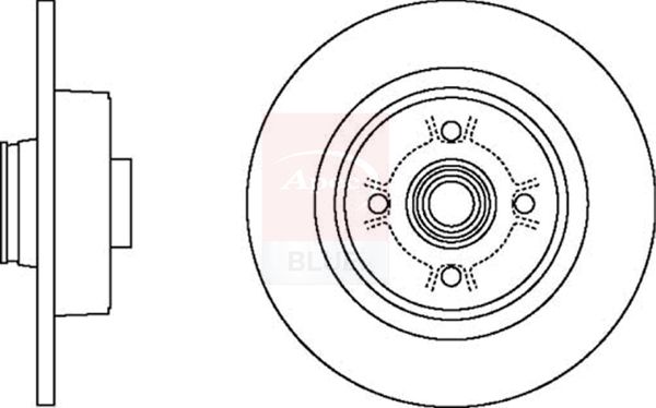 Apec 2 x Brake Disc Set Solid