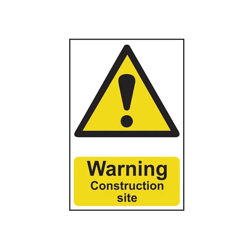 Scan Warning Construction Site - PVC Sign 200 x 300mm - 0958