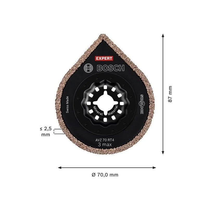 Bosch Powertool Accessories EXPERT AVZ 70 RT4 3 max Grouting Plate 70mm
