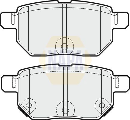 NAPA Front & Rear Pads fits LEXUS TOYOTA