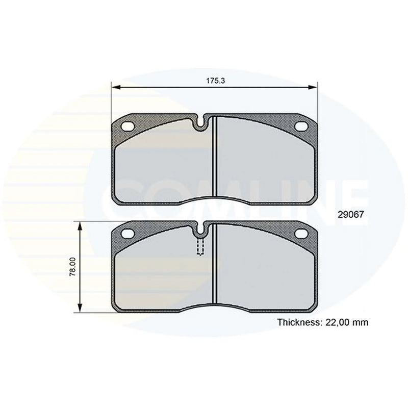 Comline 4 x Front Brake Pad Set CBP06107