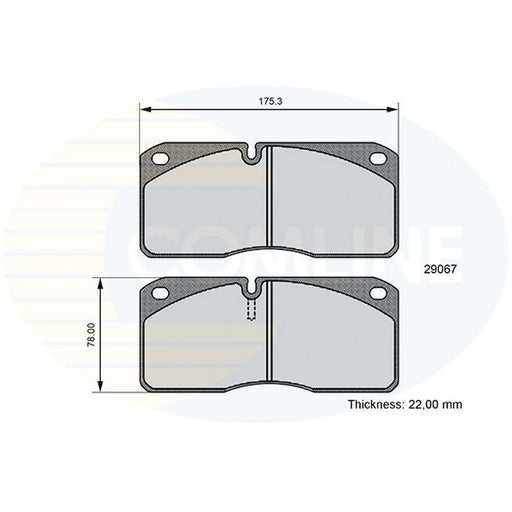 Comline 4 x Front Brake Pad Set CBP06107