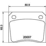 Mintex Rear Brake Pad Set MGB521