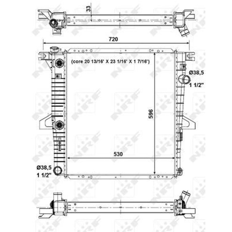 NRF Engine Radiator 56033
