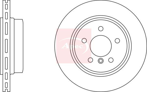 Apec 2 x Brake Disc Set Vented