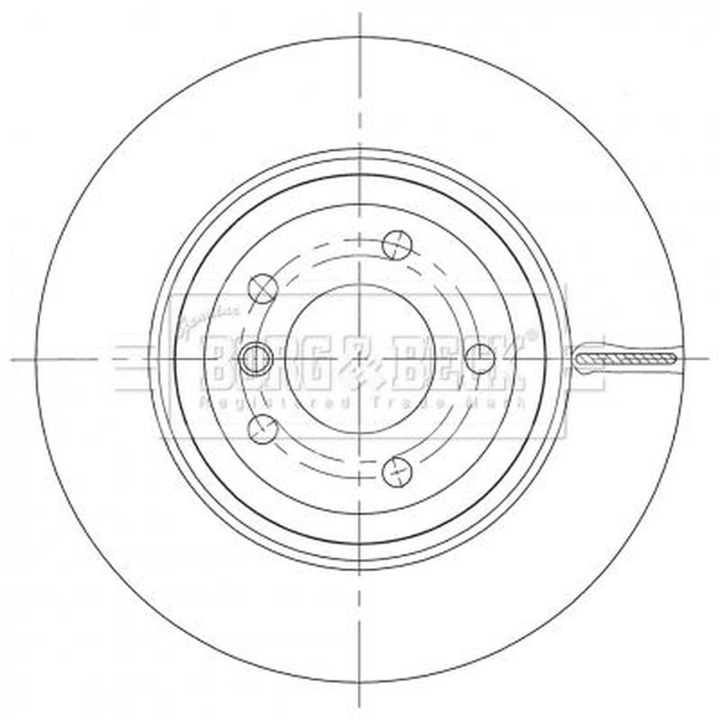 Borg & Beck 2 x Vented Rear Brake Discs BBD6095S