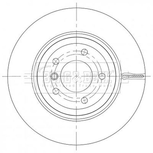 Borg & Beck 2 x Vented Rear Brake Discs BBD6095S