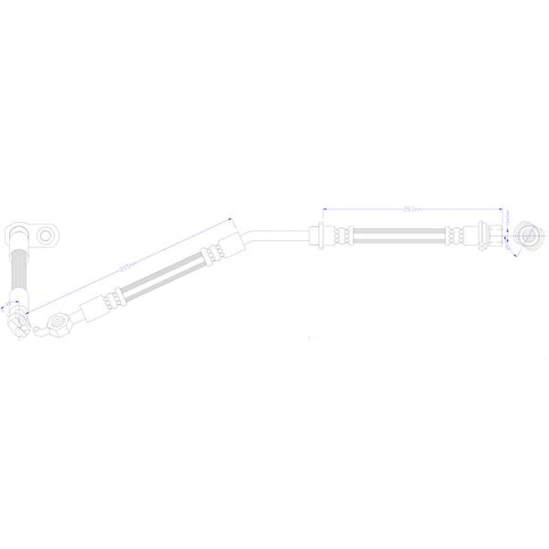 Juratek Brake Hydraulic Hose Line Front Left JBH1307L