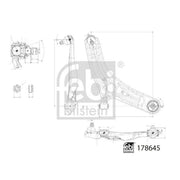 Febi Control/Trailing Arm Front Right 178645