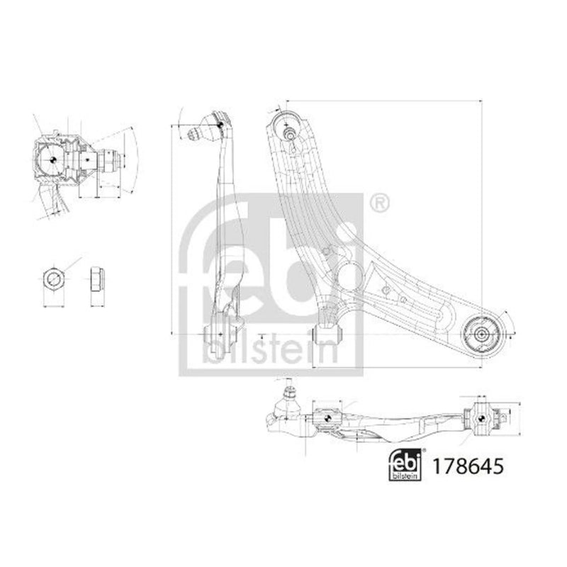 Febi Control/Trailing Arm Front Right 178645