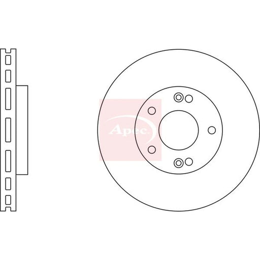 Apec 2 x Vented Front Brake Discs DSK2251