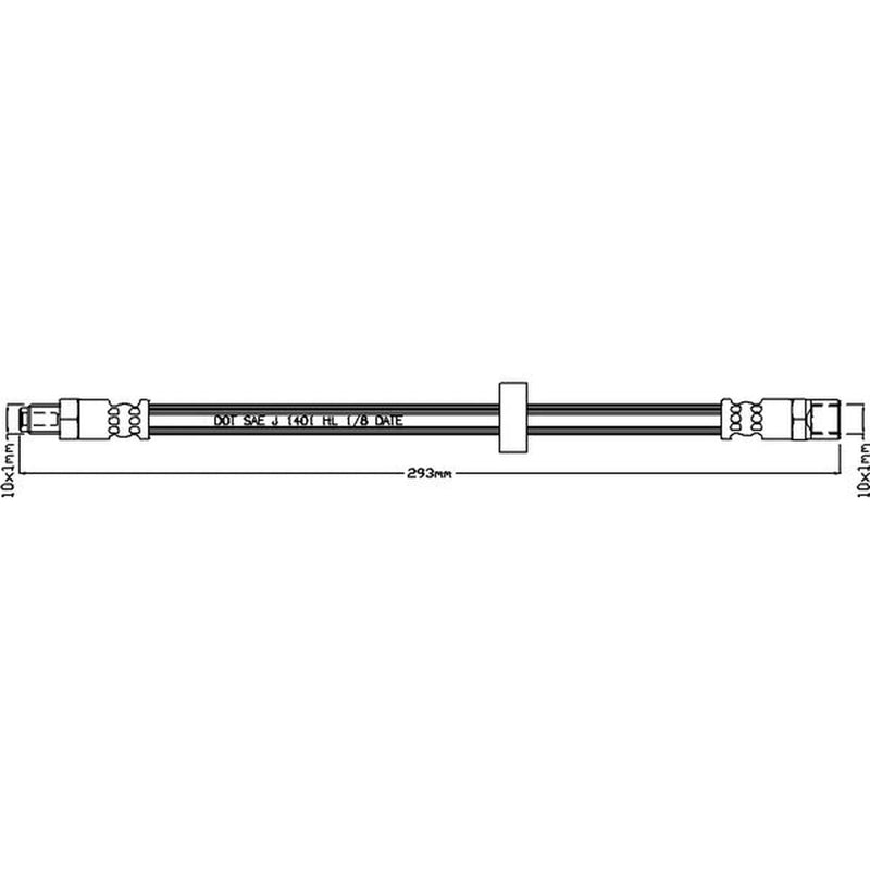 Juratek Brake Hydraulic Hose Line Rear JBH1128