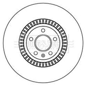 Borg & Beck 2 x Vented Front Brake Discs BBD5992S