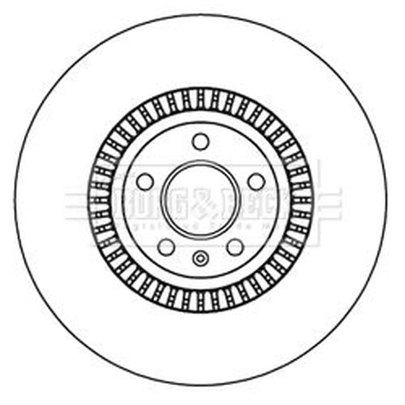 Borg & Beck 2 x Vented Front Brake Discs BBD5992S