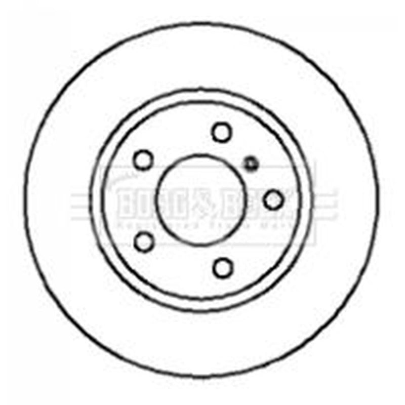 Borg & Beck 2 x Vented Front Brake Discs BBD5708S