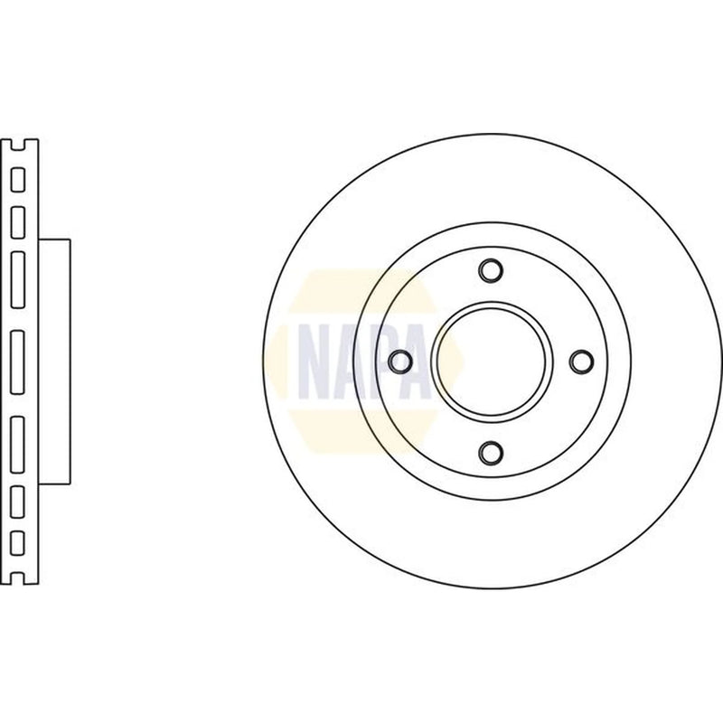 NAPA 2 x Vented Front Brake Discs NBD5803
