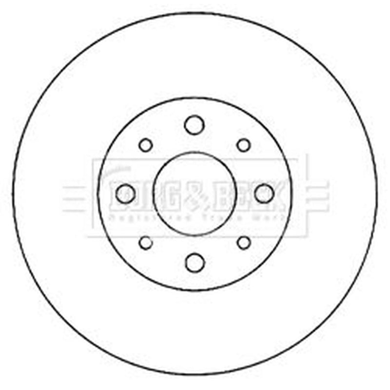 Borg & Beck 2 x Vented Front Brake Discs BBD4055