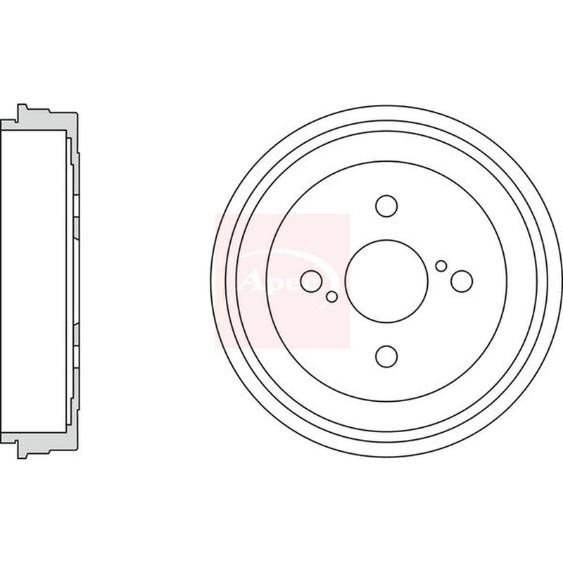 Apec Brake Drum Assembly Rear DRM9925