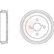 Apec Brake Drum Assembly Rear DRM9925