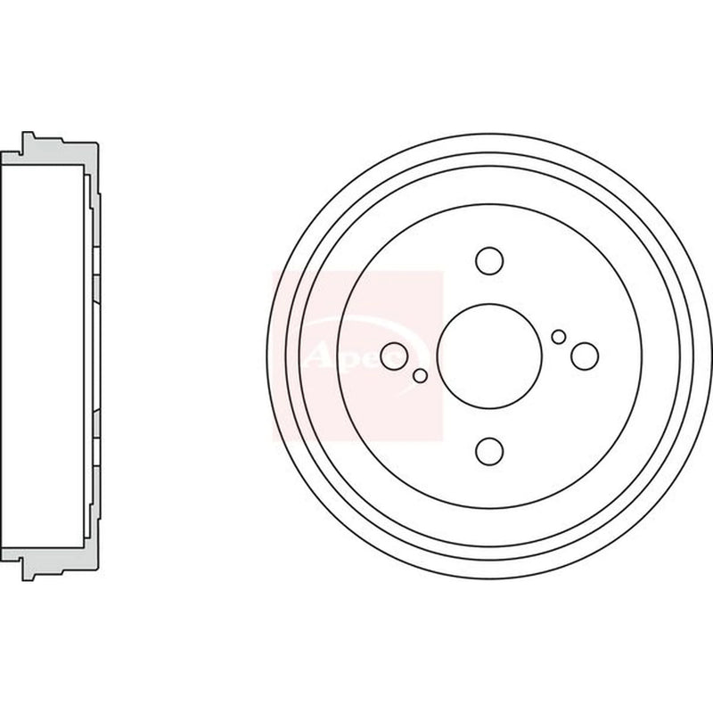 Apec Brake Drum Assembly Rear DRM9925