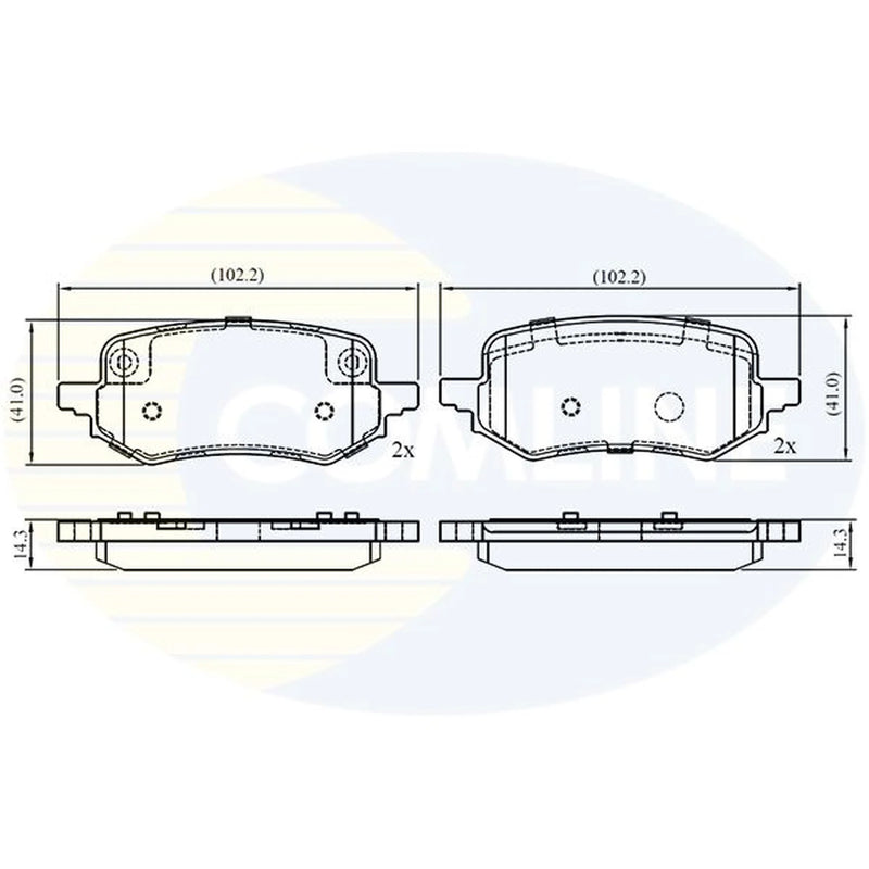 Comline 4 x Rear Brake Pad Set CBP02741