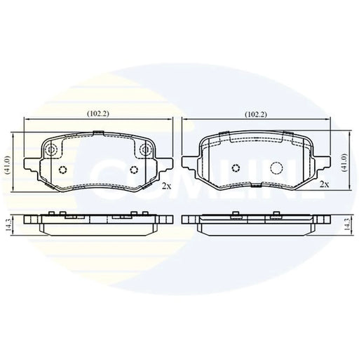Comline 4 x Rear Brake Pad Set CBP02741