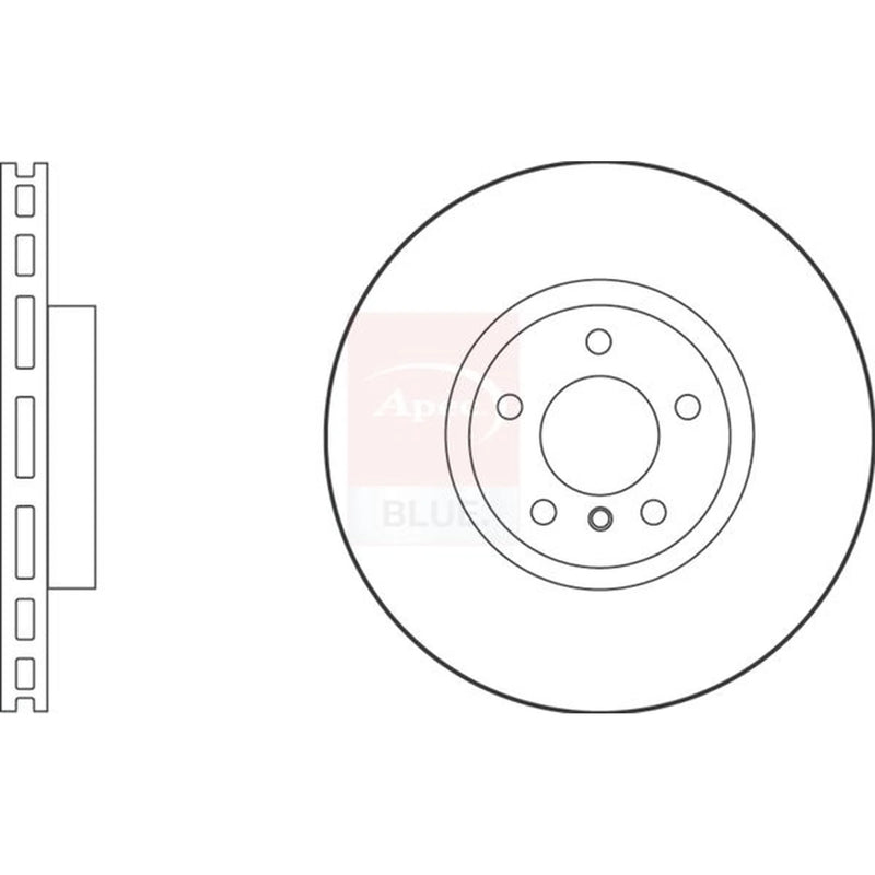 Apec 2 x Vented Front Brake Discs SDK6551