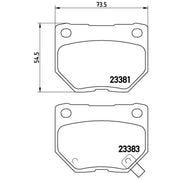 Brembo 4 x Rear Brake Pad Set P78016