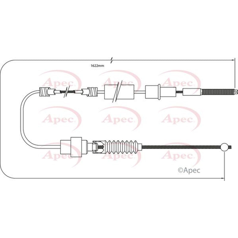 Apec Handbrake Cable Left Rear CAB1406