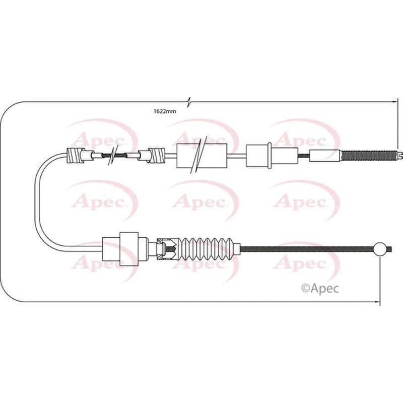 Apec Handbrake Cable Left Rear CAB1406