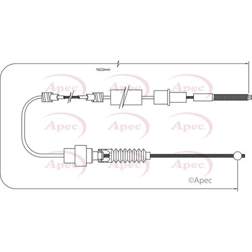 Apec Handbrake Cable Left Rear CAB1406
