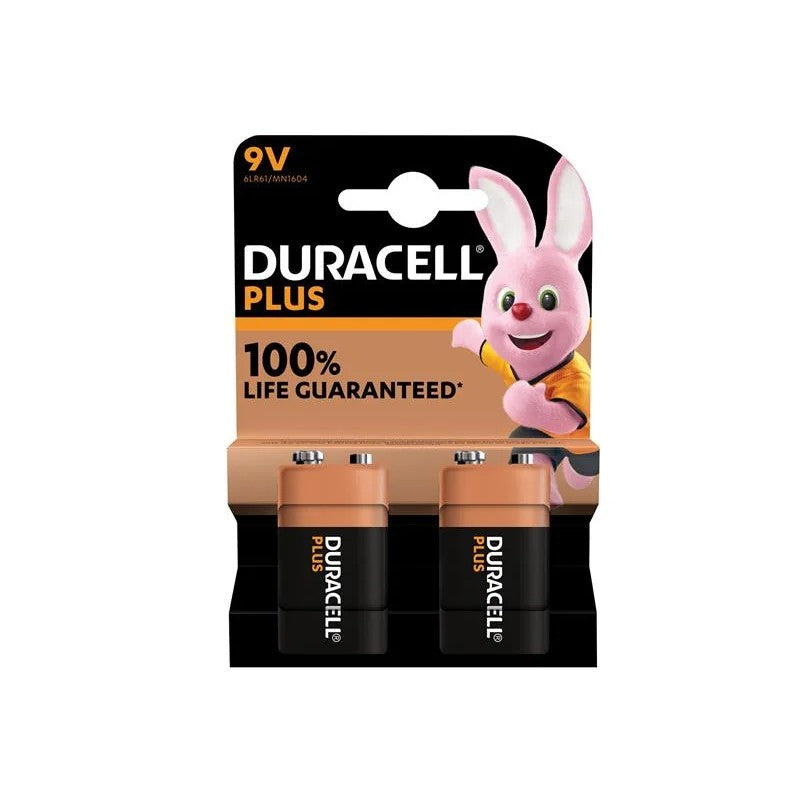 Duracell 9V +100% Plus Power Battery (Pack 2) - S18718