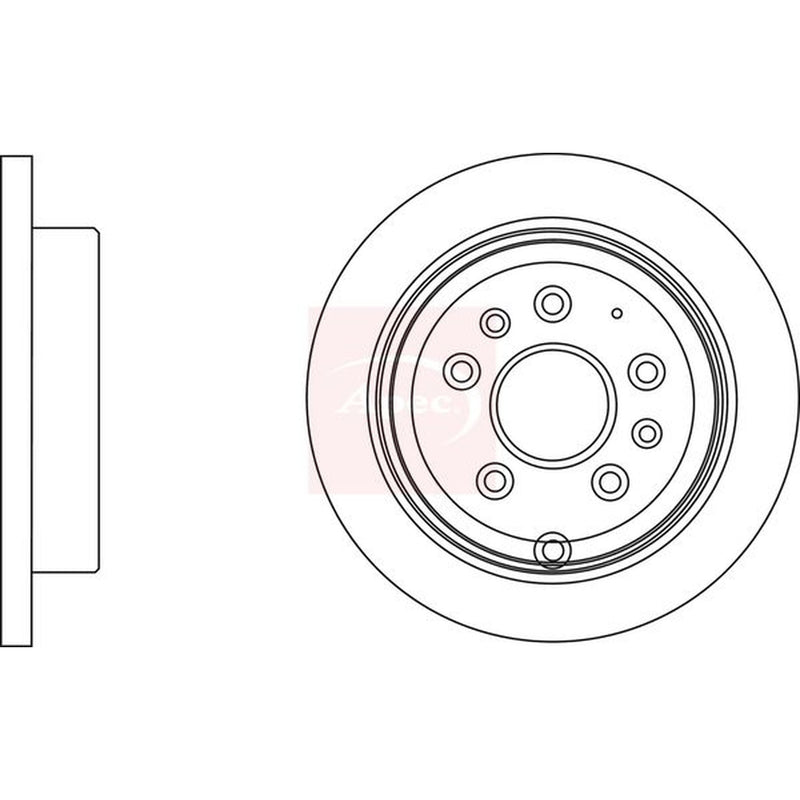 Apec 2 x Vented Rear Brake Discs DSK2770