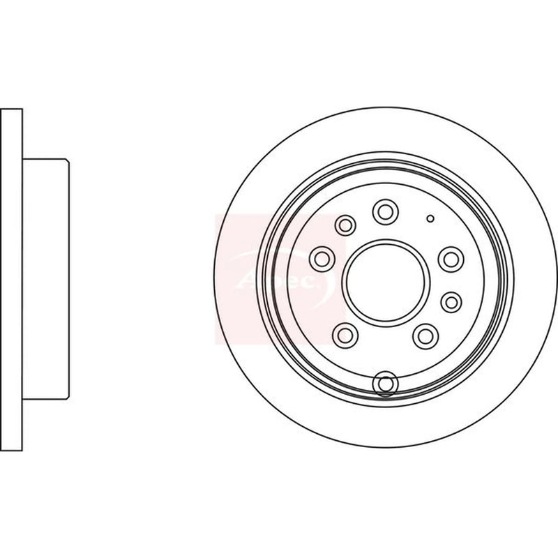 Apec 2 x Vented Rear Brake Discs DSK2770