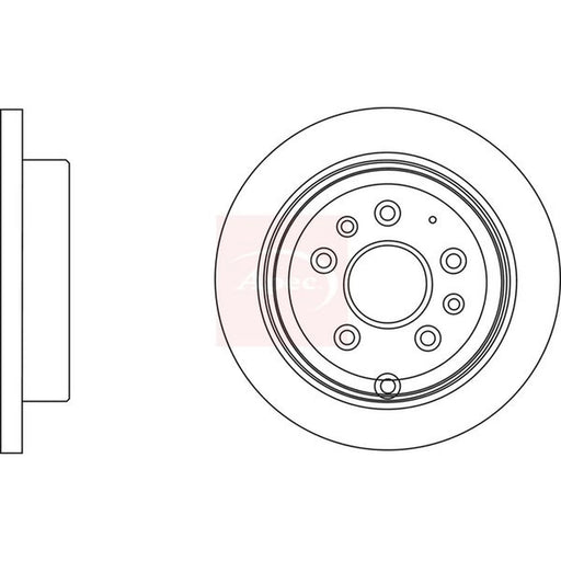 Apec 2 x Vented Rear Brake Discs DSK2770