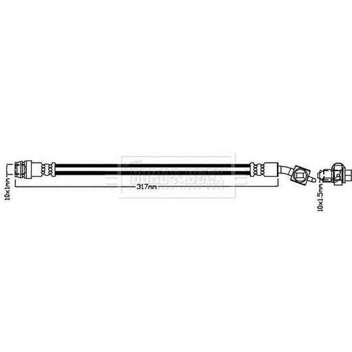 Borg & Beck Brake Hydraulic Hose Line Rear BBH8307
