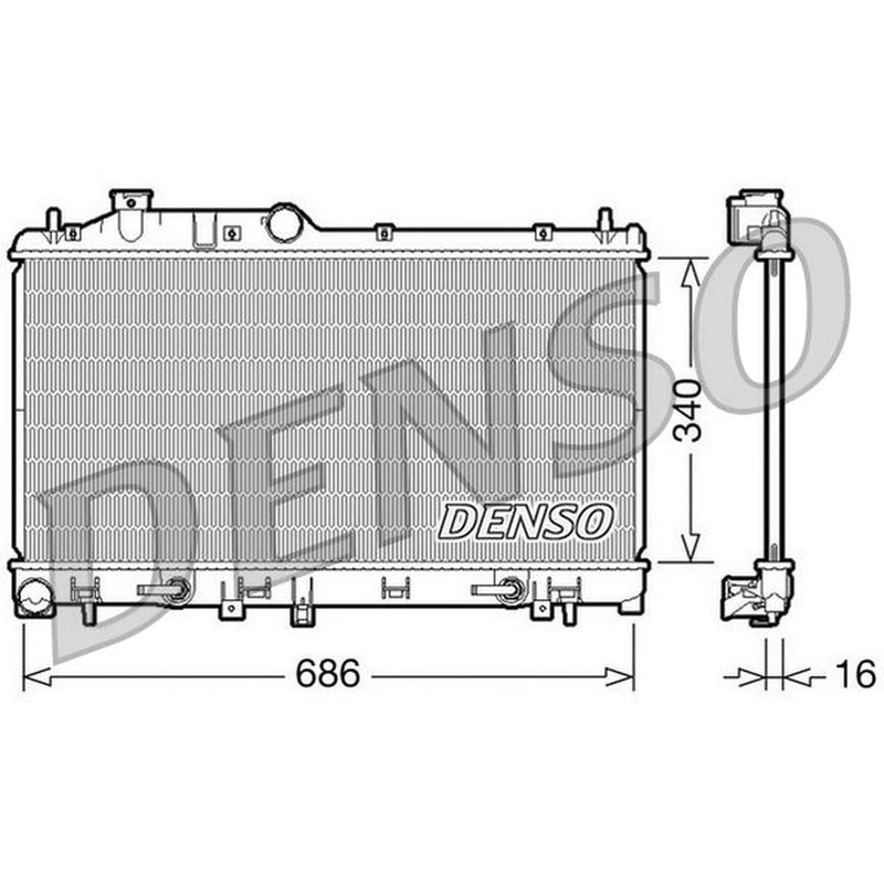 Denso Engine Radiator DRM36008