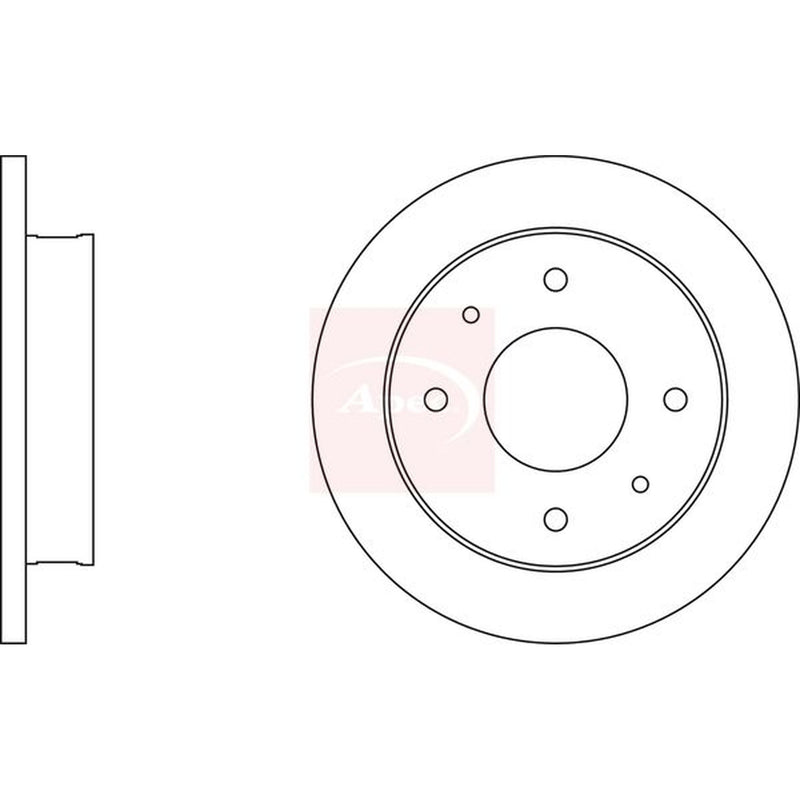 Apec 2 x Solid Front Brake Discs DSK306