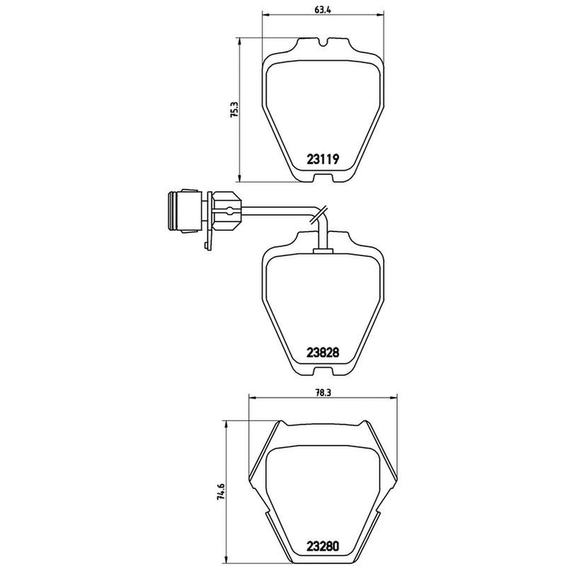 Brembo 8 x Front Brake Pad Set P85054