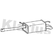 Klarius Box With Tail Pipe Rear VW675T
