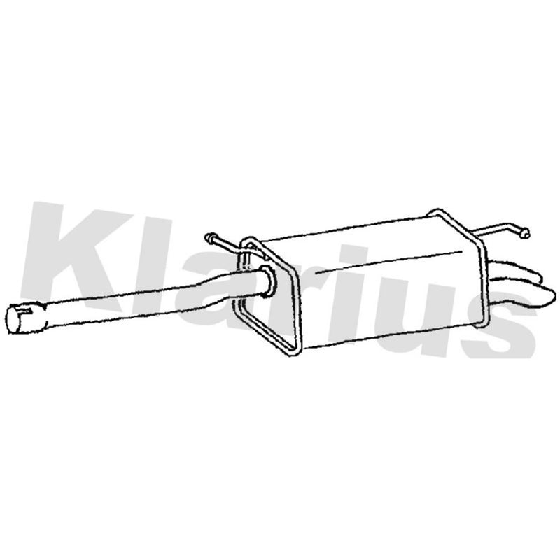 Klarius Box With Tail Pipe Rear VW675T