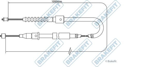Apec Handbrake Cable Left Rear fits Opel Corsa C Hatchback 2000-2003 1.2 1.7