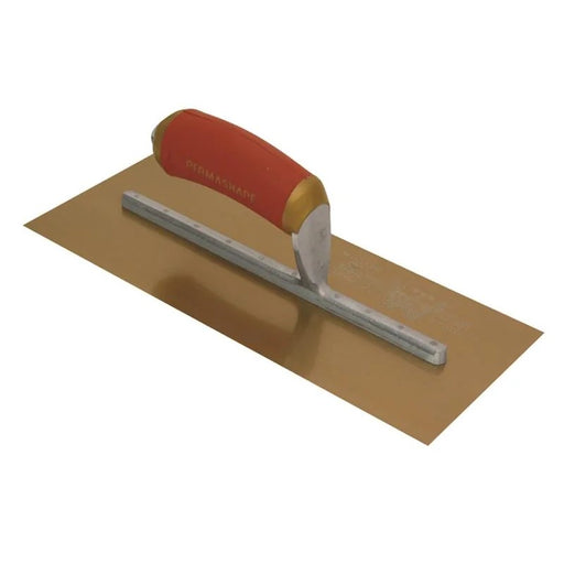 Marshalltown MPB7GSD Pre-Worn PermaShape® Finishing Gold S/S Trowel DuraSoft® 12