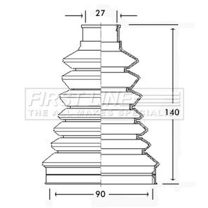 First Line Drive Shaft Bellow Kit Front Left Thermoplast FCB2228