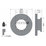 Textar 2 x Internally Vented Front Brake Discs 93088300