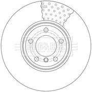 Borg & Beck 2 x Vented Front Brake Discs BBD7011S