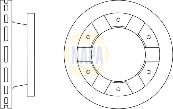 NAPA Brake Disc Set Vented