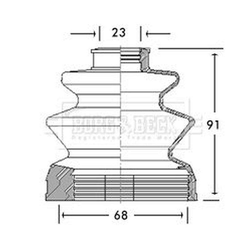 Borg & Beck Drive Shaft Bellow Kit Front Left BCB2744