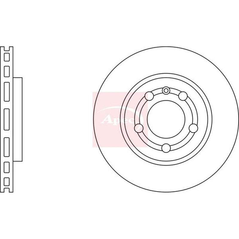 Apec 2 x Vented Rear Brake Discs DSK2116
