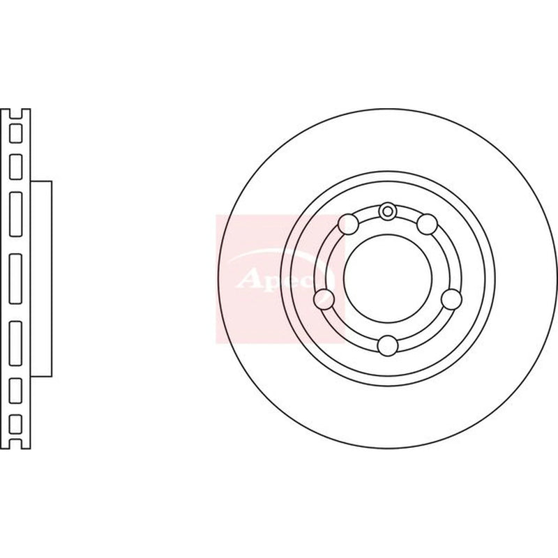 Apec 2 x Vented Rear Brake Discs DSK2116